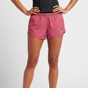 Nike Dri-Fit Tempo Running Pink Athletic Lined Drawstring 3" Inseam Short